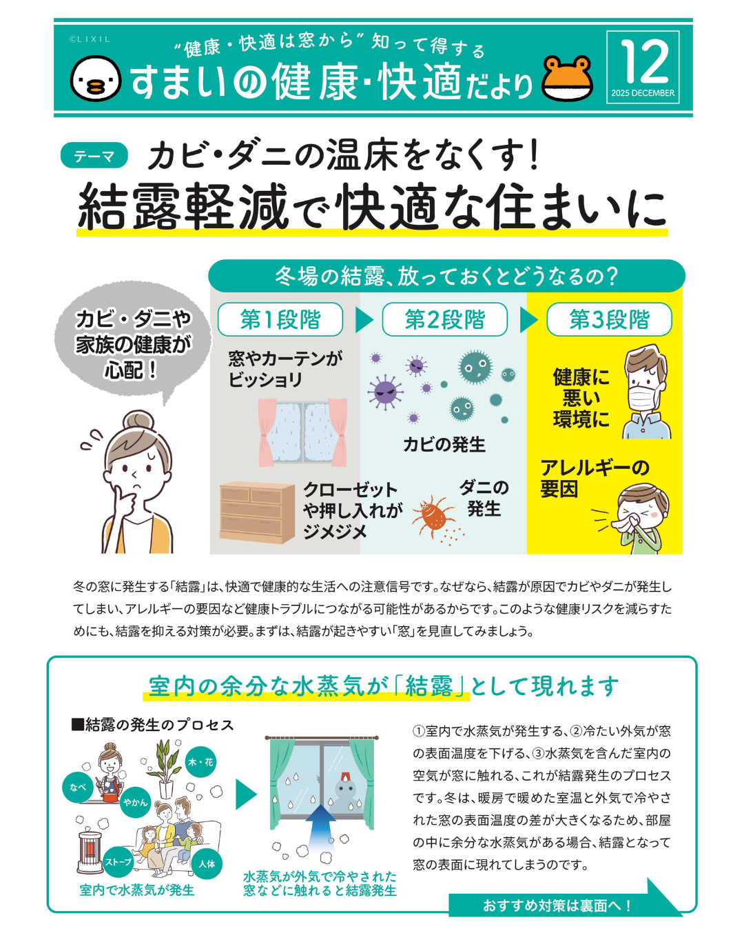 「すまいの健康・快適だより」12月号